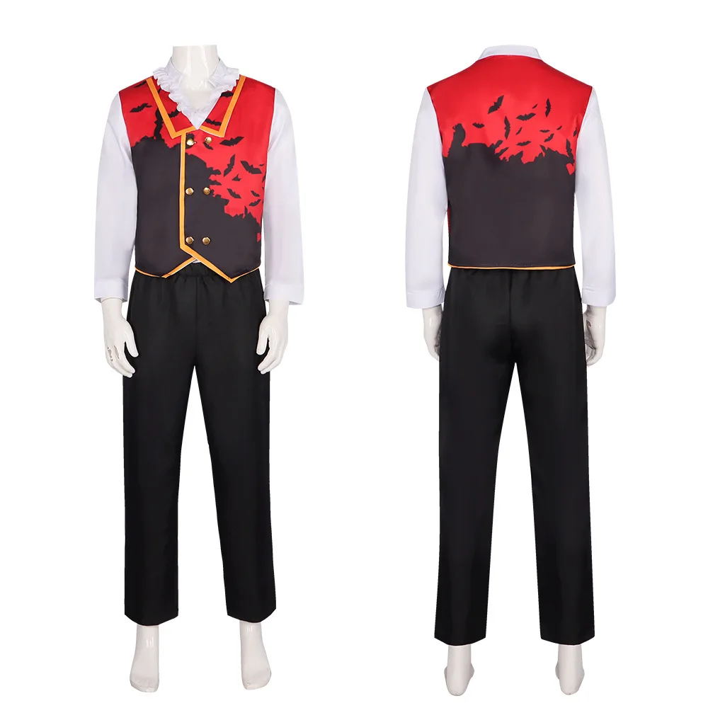 

Horror Vampire Cosplay Costume Men's Top Pants with Cloak Full Set Halloween Carnival Role Play Outfit