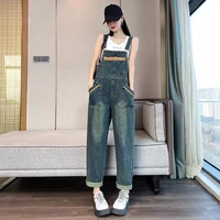Women’s Denim Overalls Vintage Workwear Style 2026 Spring Autumn Loose Slim Fit Casual Fashion Dungarees Versatile Streetwear - Image 6