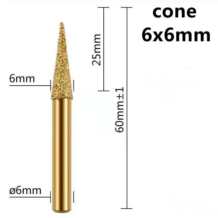 6mm Vacuum Brazed Diamond Grinding and Carving Tool Set