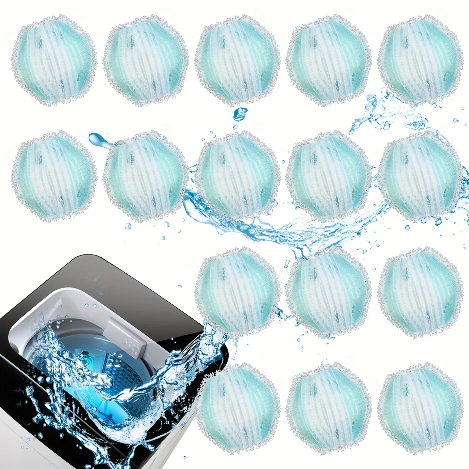 Pet Hair Removal Washing Machine Balls 12/16pcs Reusable & Durable Lint Catcher Keeps Clothes & Bedding Fur-Free Essential