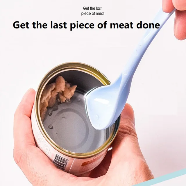 Cat Treat Spoon Portable Silicone Dog Cat Canned Lid 2-in-1Food Sealer Spoon Pet Food Cover Storage Fresh-keeping Lids Bowl 6