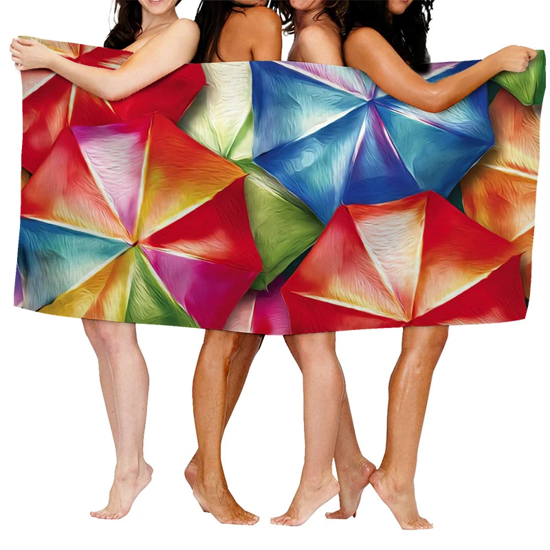 Home bath towels for the body towels bathroom quick drying microfiber beach towel Oil painting style man large sports towel 2