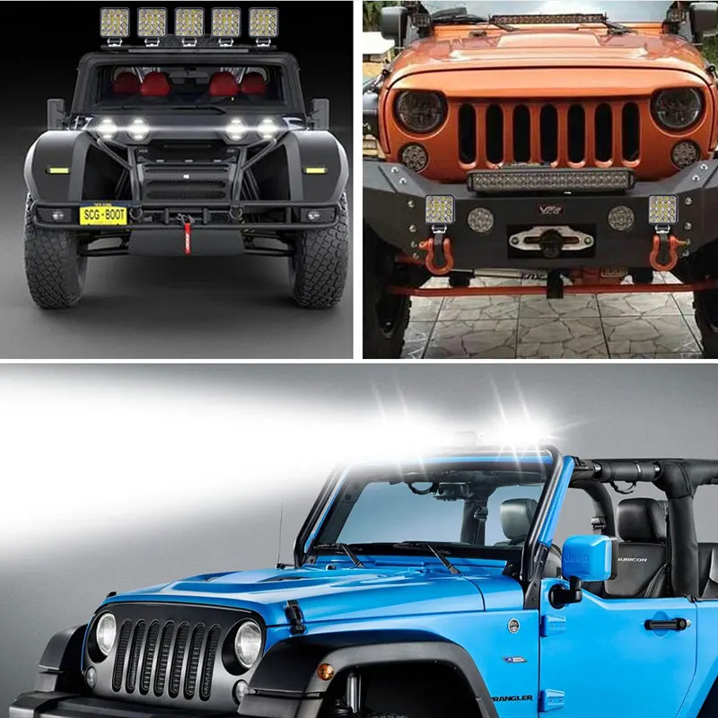 1PC 16LED White Mini Off-Road Work Light Bar