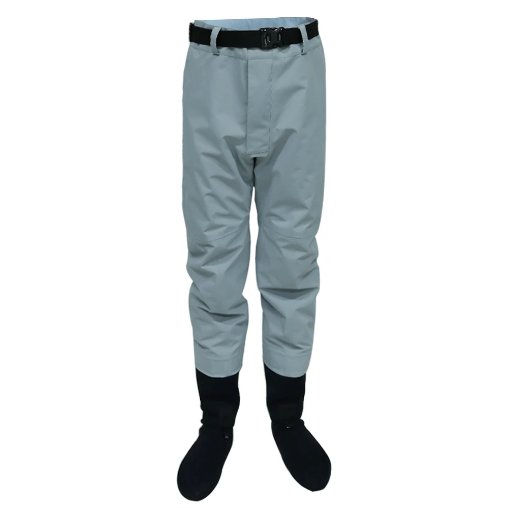 Men's Fishing Waders Waist Wading Pants Three-Layer Waterproof Fabric With  Neoprene Socks In Cold Water PM6X