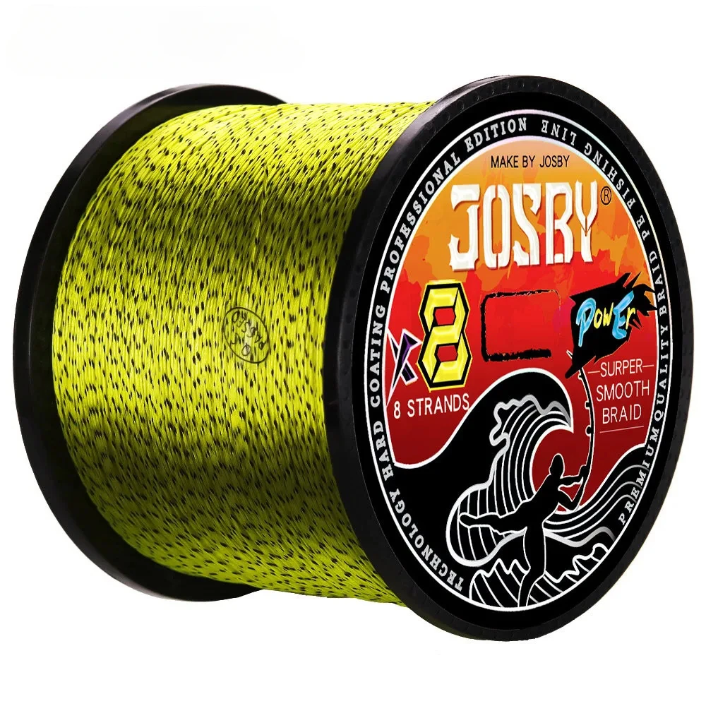 Ligne de pêche tressée JOSBY 8 brins 8X PE multifilament pour carpe truite mer et eau douce
