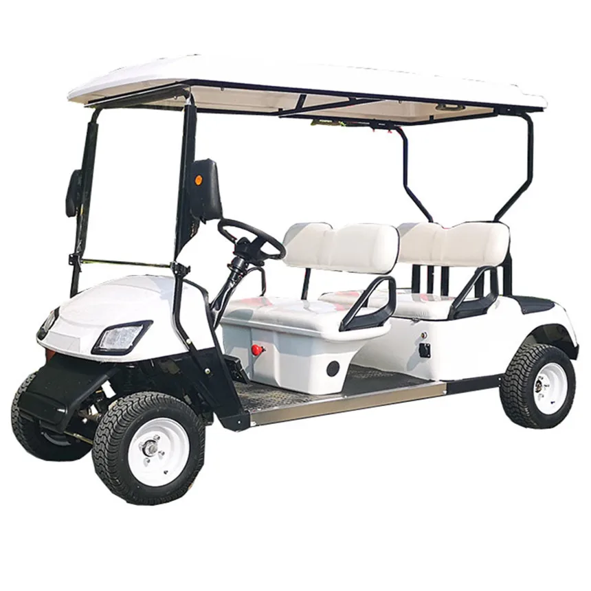

Safe Electric Golf Cart Solar Panel Powered 4KW 5KW Off-Road Vehicle 60V Lithium Battery Adult Mini 4 Seats 4 Wheels Custom Logo