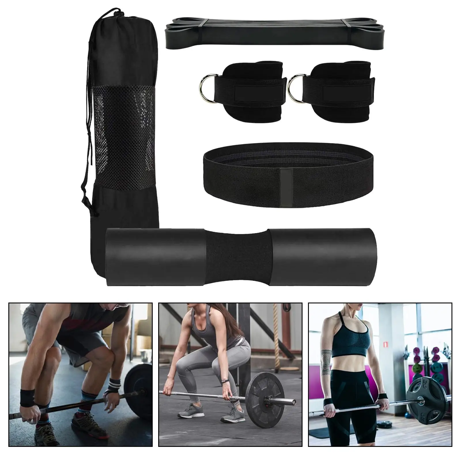 Yoga Fitness Squat Barbell Set Fitness Barbell Pad for Workout Weightlifting