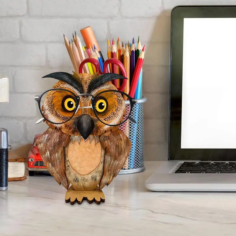 Animal Glasses Holder Glasses Holder Stand Handmade 3D Wood Carved Eyeglass Holder Cute Sunglasses Display Stand For Desk 3