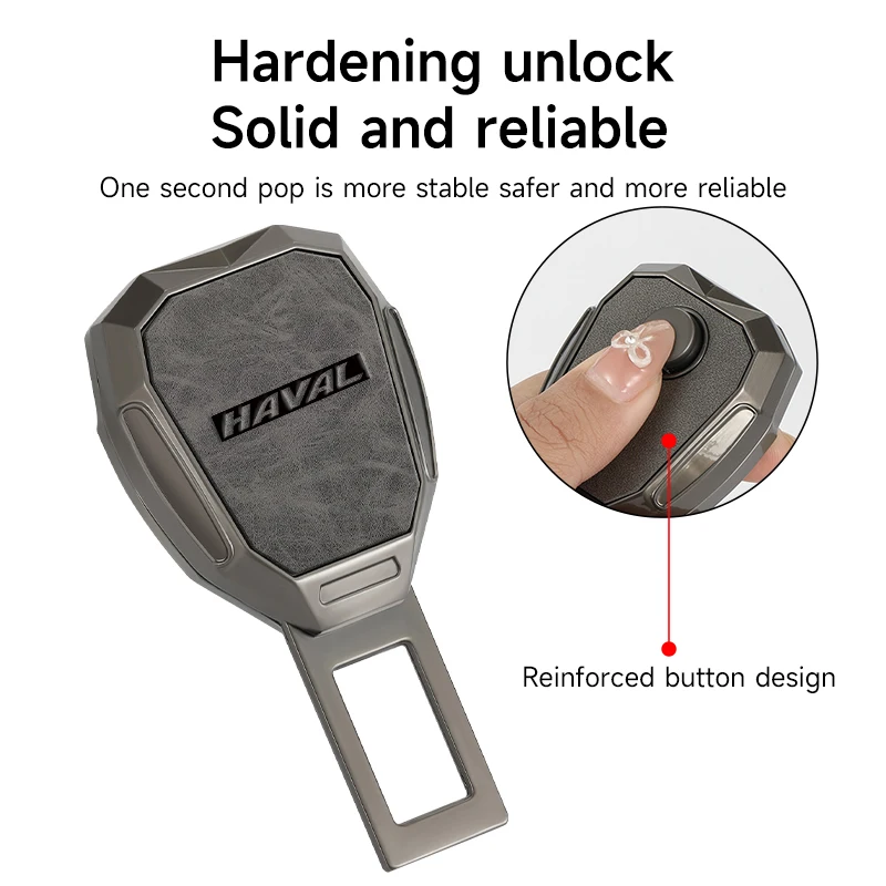 Car Seat Belt Extension Plug Metal Seat Belt Clip Adjustable Extender for Haval Jolion F7 H6 F7X H2 H3 Auto Accessories