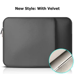 Sleek and Stylish Laptop Sleeve - Durable Protective Case for 15.6 inch (Grey With Velvet)