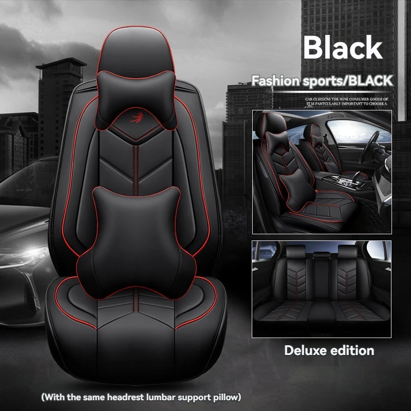 

Five Seater All Season Universal Car Leather Seat Cover For LEON Ibiza Tarraco Ateca Arona Formentor Altea lion Auto Protector