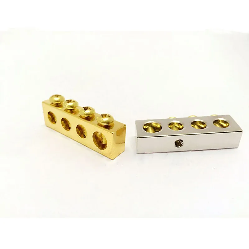 HiFi Audio 4P 6P 8P Hole Dual Two Neutral Ground Wire Row Holder Gold/Rhodium Plated Connector Bar Terminal Block  -196 Degrees