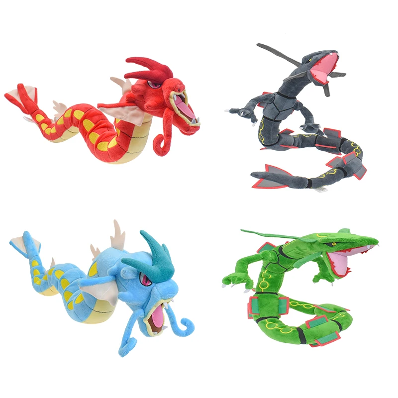 4 Stili Pokemon Peluche Gyarados Rayquaza Versione Speciale Shiny Rayquaza Shiny Gyarados Anime Farcito Cool Cartoon Doll