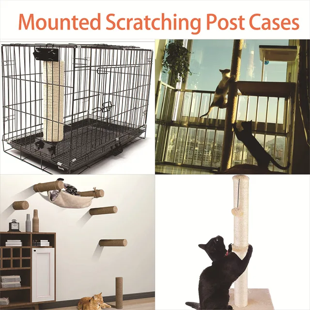 Pet Cat Scratching Post for Cat Tree DIY Cat Climbing Frame Replacement Post Kitten Toy Sisal Rope Entangle Scratch Furniture 5