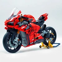 1:5 High-Tech V4S Motorcycle Building Blocks Creative Expert City Motorbike Locomotive Modular Bricks Model Toys For Kid MOC 1