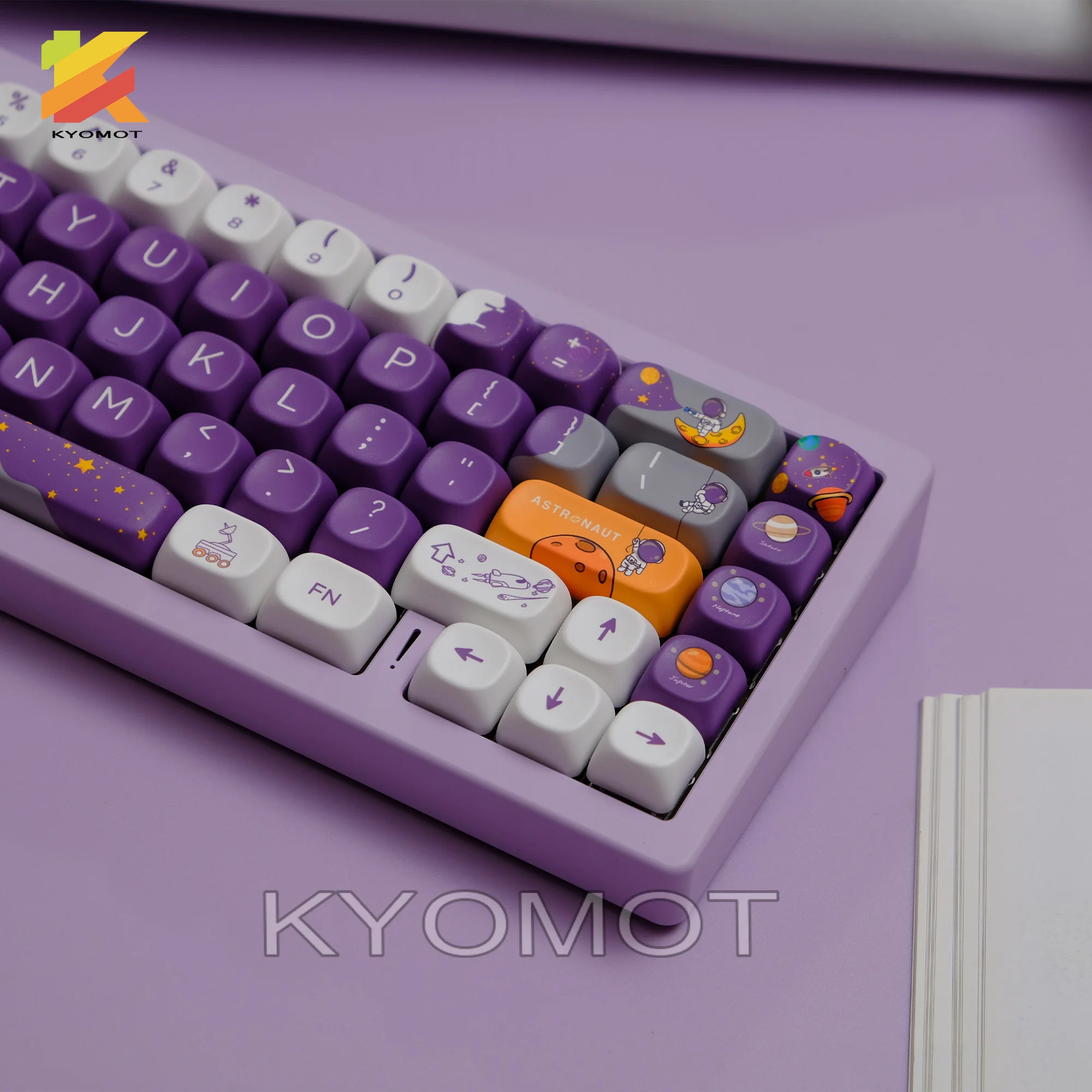 KYOMOT 150 Keys Starry Purple Astronaut Theme PBT Keycaps MOA Profile ...