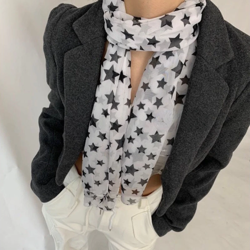 【COYSEIO】STAR SCARF STAR SCARF BLACK - coyseio