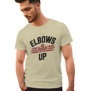 Elbows Up Canada Print T-Shirts 1