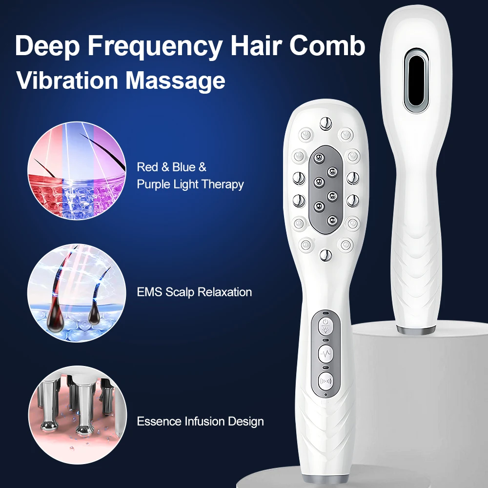 Electric Massage Comb for Hair Growth with LED Light Therapy