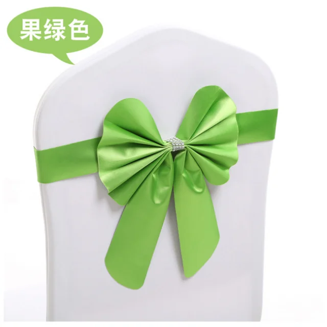 10Db Szék Szárnyak Nyakkendő Szatén Csomó Borítás Háttámla Színes Szalagszalag Íj A Szállodai Bankett Esküvői Rendezvények Dekorációhoz - Image 5