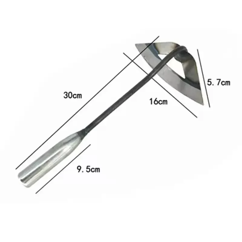 All Steel Hardened Hollow Hoe Weeding Handheld Rake Hardened Planting Tool Vegetable Farm Garden Agriculture Weeding Garden Hoe 6
