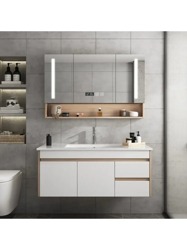 *Modern Bathroom Cabinet Vanity Ceramic Washbasin Locker Accessories Bathroom Cabinet Toilet Home Furniture