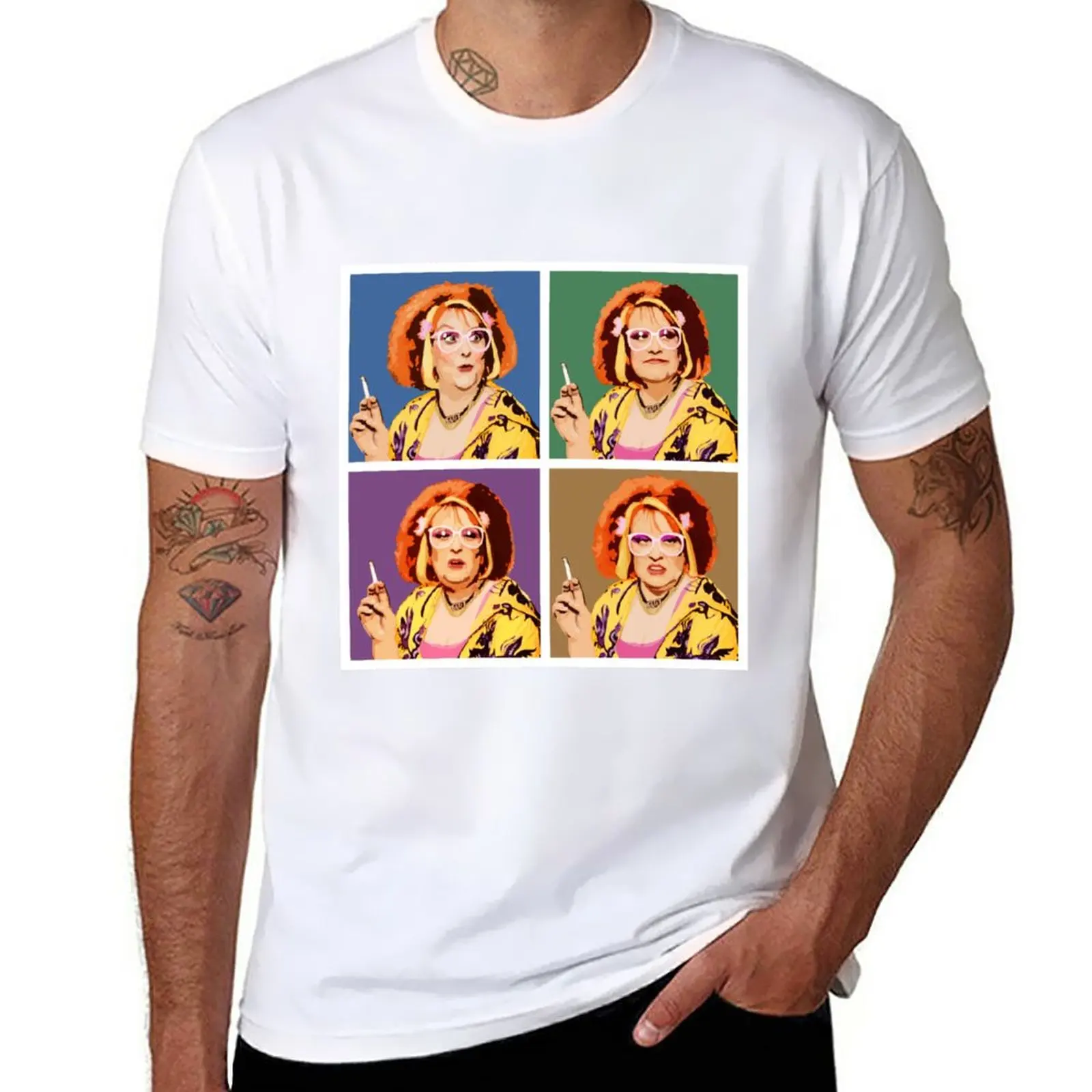 

New The Auburn Jerry Hall Pop Art T-Shirt tops sweat shirts plain t shirts men