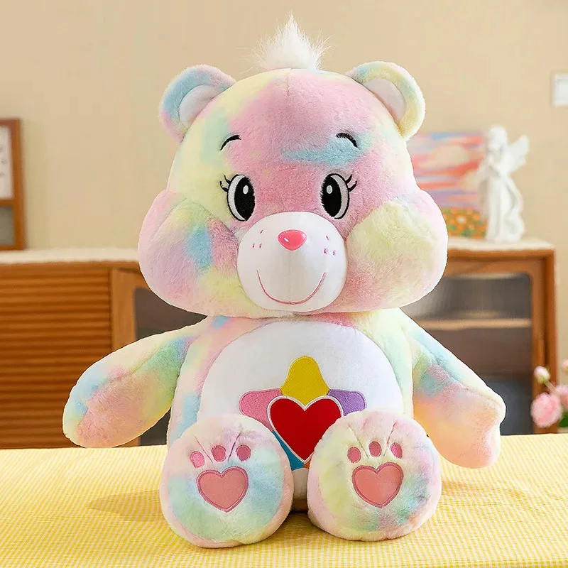 thumbnail image 1 of MINISO Carebears - Peluche de oso arcoíris azul con ojos parpadeantes y enojados, muñeco de peluche suave para dormir, regalo sorpresa para niños, bonitos regalos de cumpleaños, 1 of 5