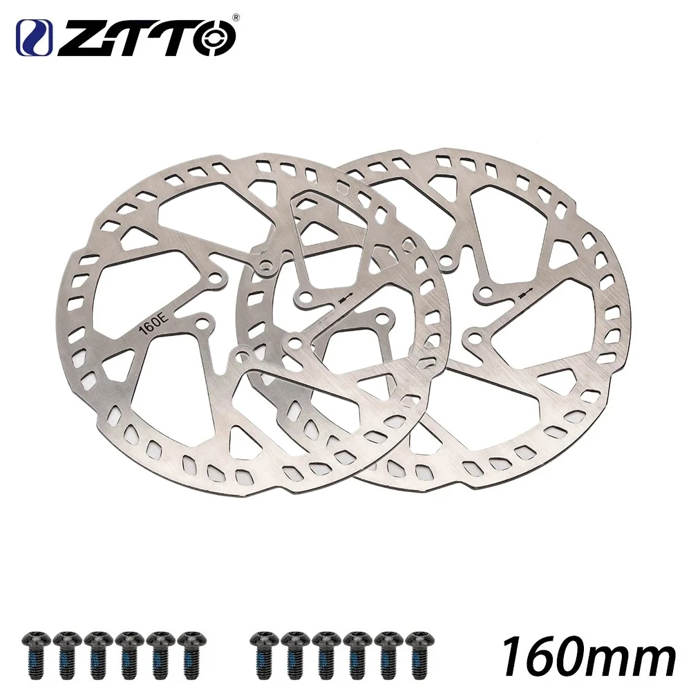 ZTTO Enhanced Stainless Steel MTB E-bike Disc Brake Rotor with 6-Bolt Hub Mount
