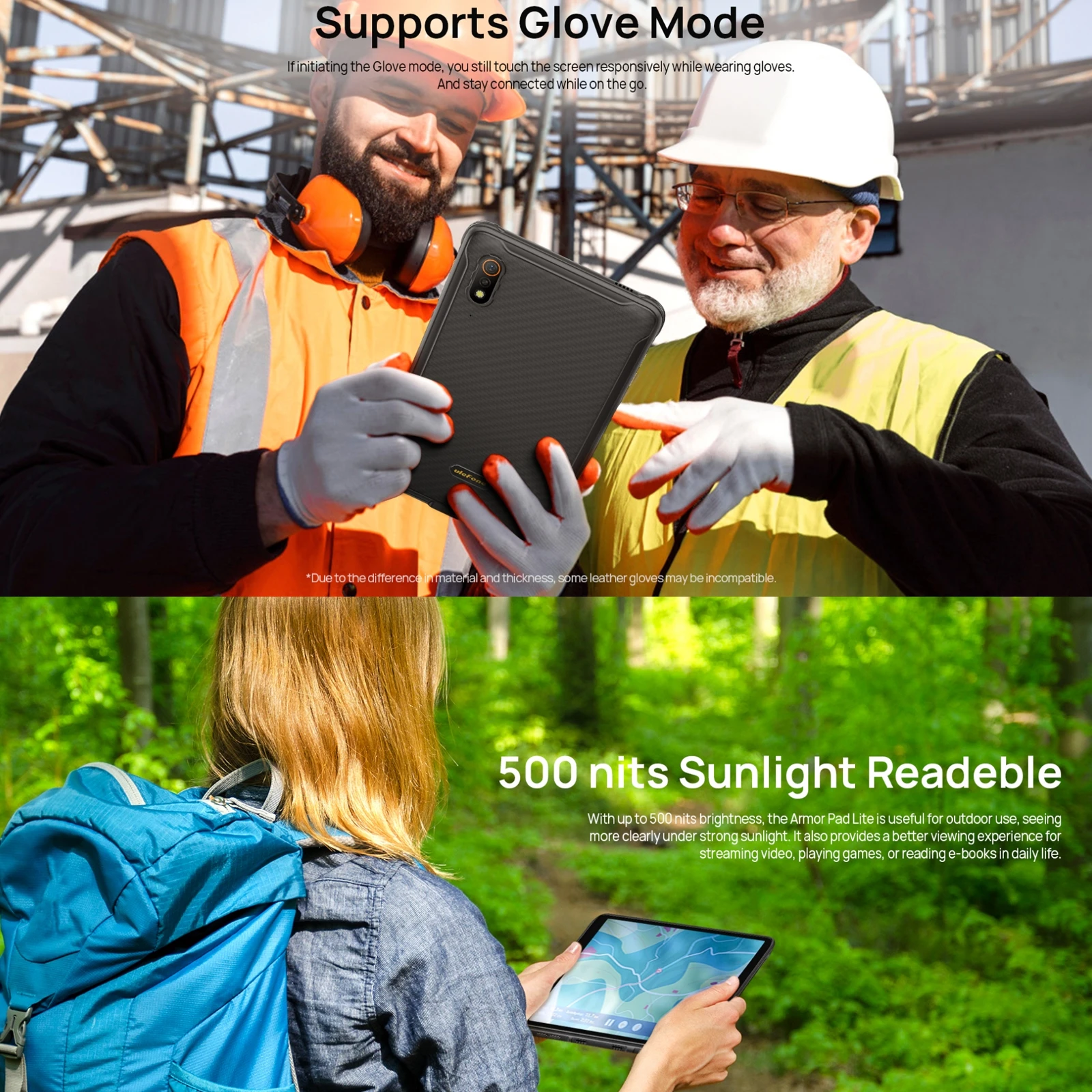 Ulefone Armor Pad Lite Rugged Tablet PC 3GB+32GB 8.0 inch Android 13 MTK MT8766 Tablet 13MP Camera 7650mAh Battery Face unlock