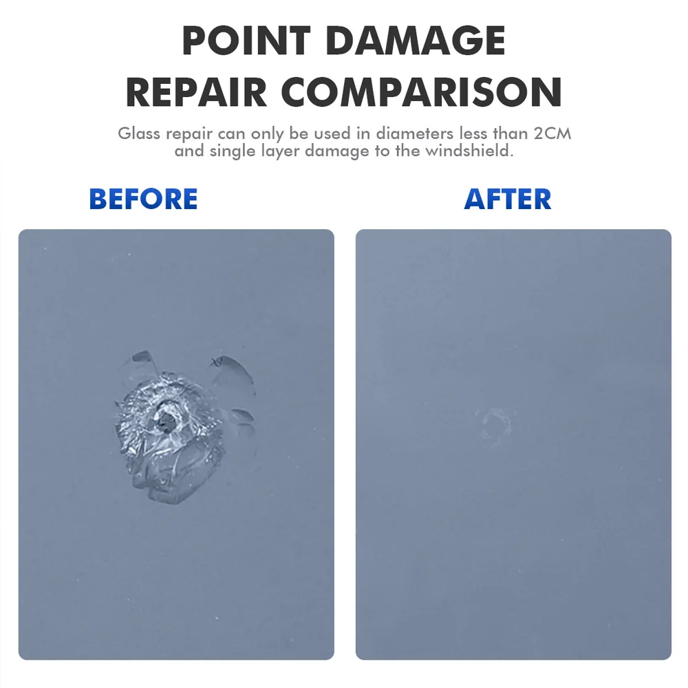 Windshield Repair Kit with Pressure Syringes Quick Fix Car Cracked Glass Windscreen Resin Sealer Auto Window Screen Polishing 4