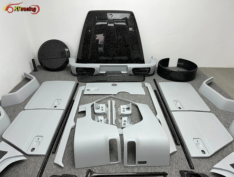 Mansori Style Partial Forged Carbon Fiber Car Body Kit With Bumber ,Hood For Mercedes Benz G-Class W464 G63 AMG 2019-2024