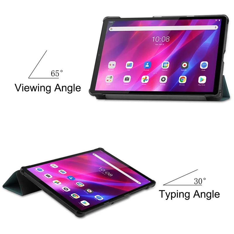 Capa Magnética Inteligente para Lenovo Tab Suporte Dobrável para Crianças Auto Dormir And Wake Tab K10 tb X6c6x 10.3 - Imagem 3