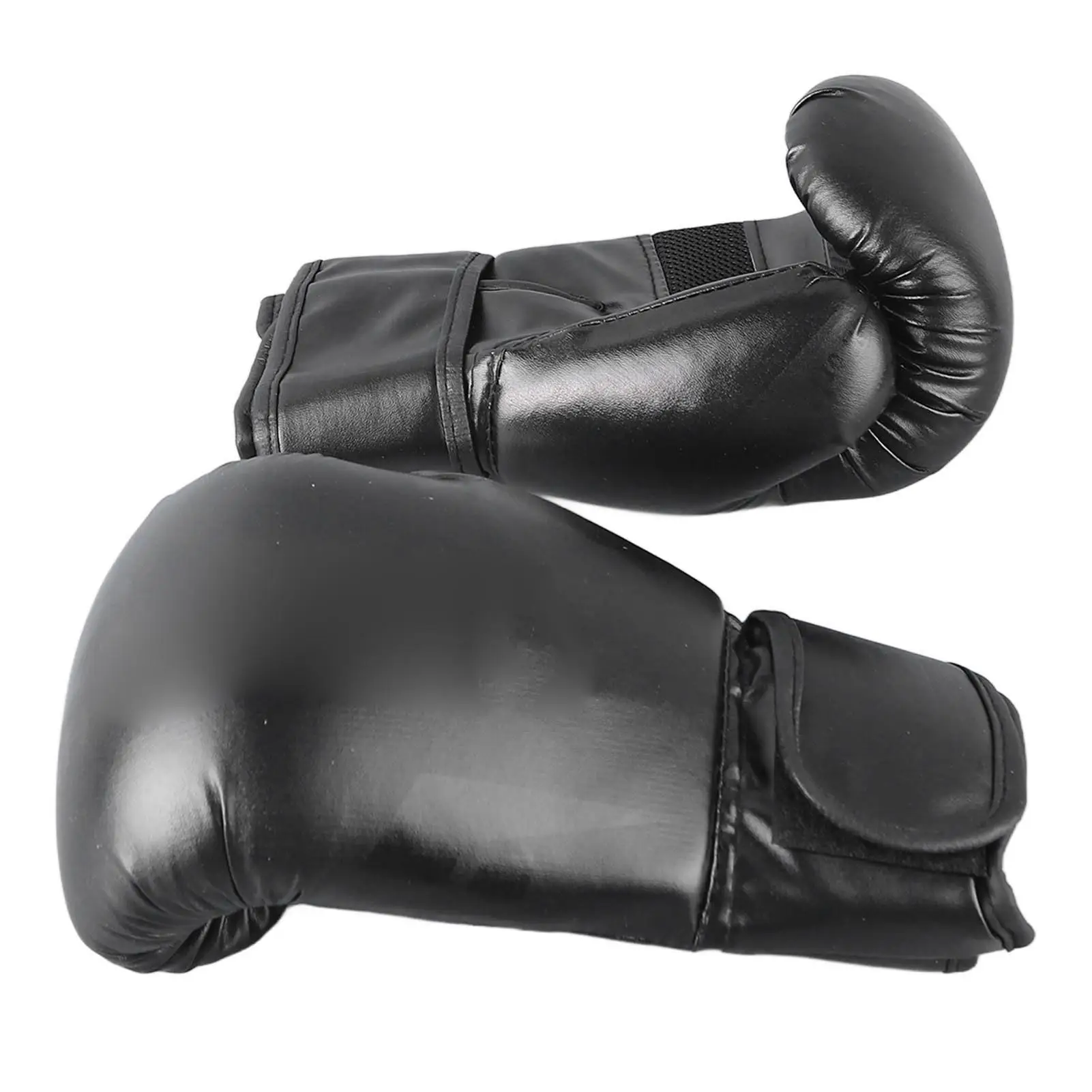 Lightweight 8oz Boxing Gloves with Hook and Loop Closure-Comfortable PU Punching Bag Gloves for sports , Black