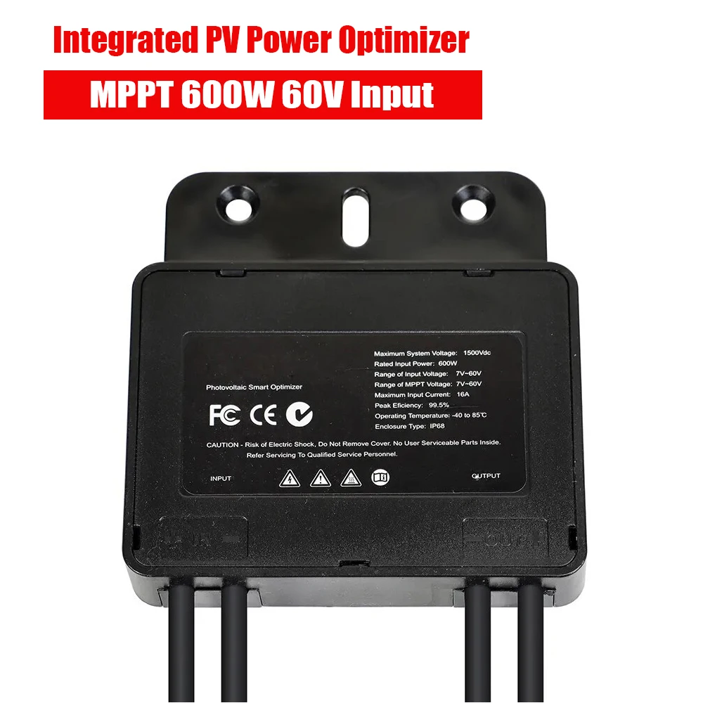 

MPPT 600W 12V-75V Input PV Power Optimizer Ip68 Real-time Solar Panel Monitoring Voltage-Limiting Anti-Hotspot