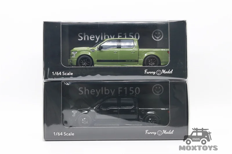 퍼니 모델 1:64 F150 슈퍼 스네이크 그린 블랙 아이스 블루 옐로우 매트 블랙 크림 다이캐스트 모델 자동차