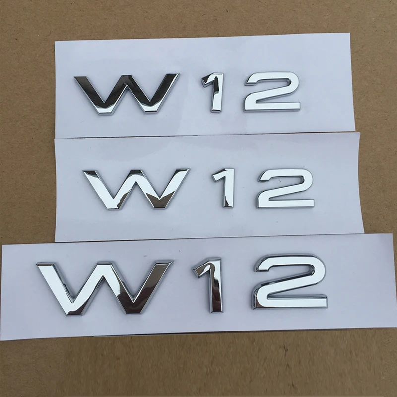 

Car Styling Universal 3D ABS Alloy Emblem W12 Car Body Rear Trunk Fender Badge Auto Accessory For Audi A6 A7 A8 S6 S8 RS6 RS8