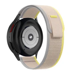 22mm Easy Fit Nylon Sport Strap - Breathable Watchband Accessory for 22mm (Beige Yellow)