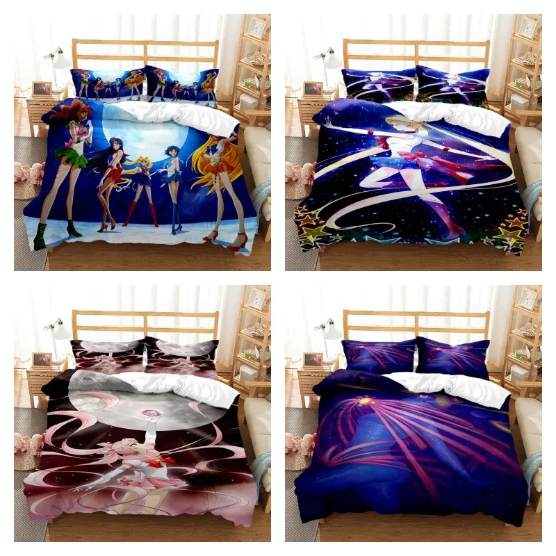 

Beautiful Girls' Digital Printed Polyester Bedding Set Three Piece Set for Girls' Bedding Comfortable and Soft Couple Gift