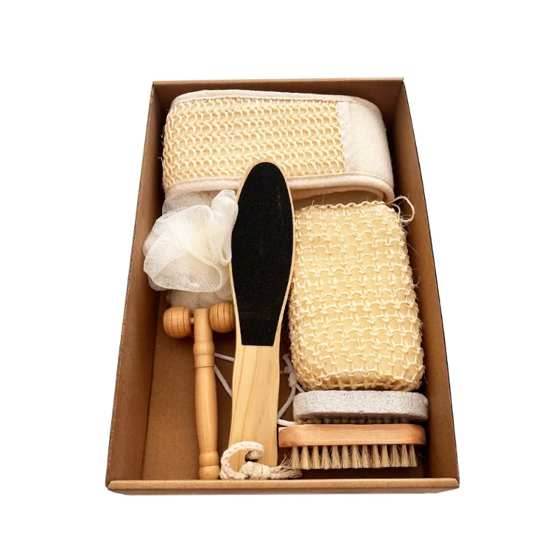 Bath Set, Woolen Cloth, Bath Towel, Bath Brush, Foot Grinding, Holiday Gift Box, Suitable for Giving Gifts To Friends Relatives