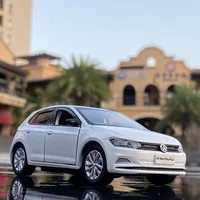 1:32 POLO Alloy Car Model Diecasts Metal Toy Vehicles Car Model Sound and Light Simulation Collection Miniature Scale Kids Gifts 1