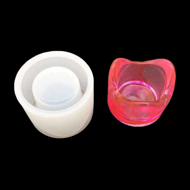DIY 불규칙 오목 저장 용기 실리콘 몰드 진주 반지 상자 시멘트 석고 레진 몰드 향초 컵 홀더 석고 몰드