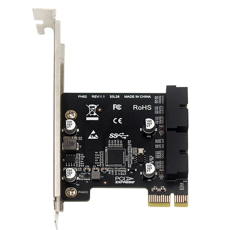 

PCIE Плата расширения PCI-E X1 для USB3.0 Dual pin интерфейсная линия шасси Передняя Плата расширения
