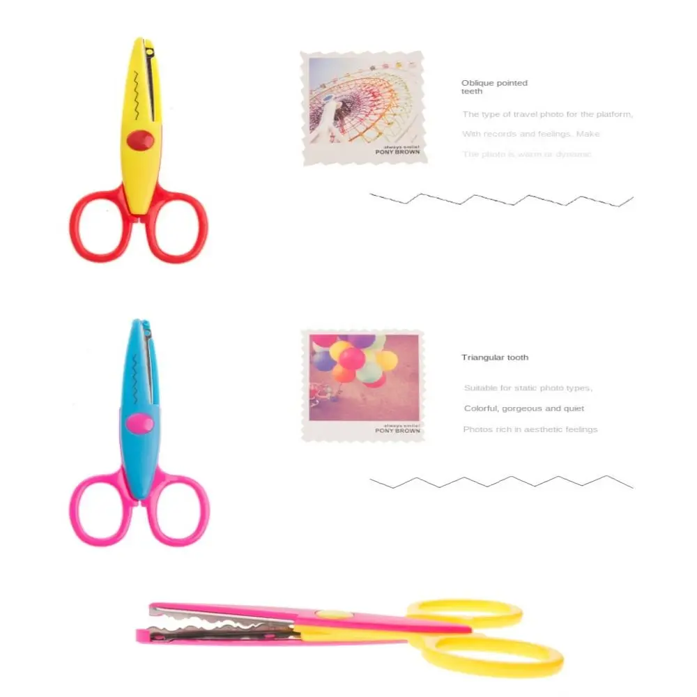 

Creative Funny Wavy Pattern DIY Kids Lace Scissors Stainless Steel Student Art Tool Professional Portable Handmade Supplies