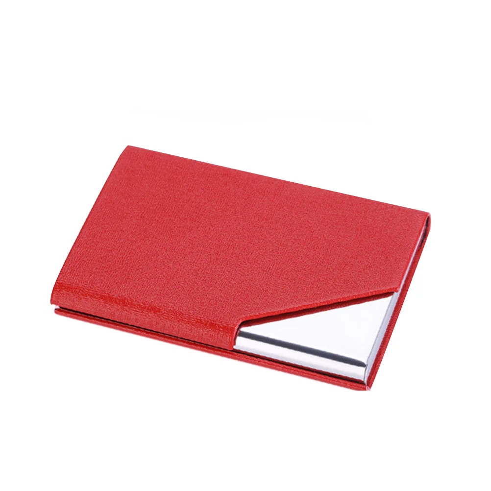 

Business Holder Stainless Steel and PU Business Case Credit ID Holder Case for Men ( Red )