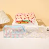 Transparent Zipper Makeup Bag Women Travel Clear Stationery Cosmetics Organizer Box Heart Waterproof Toiletry Wash Make Up Bags 1