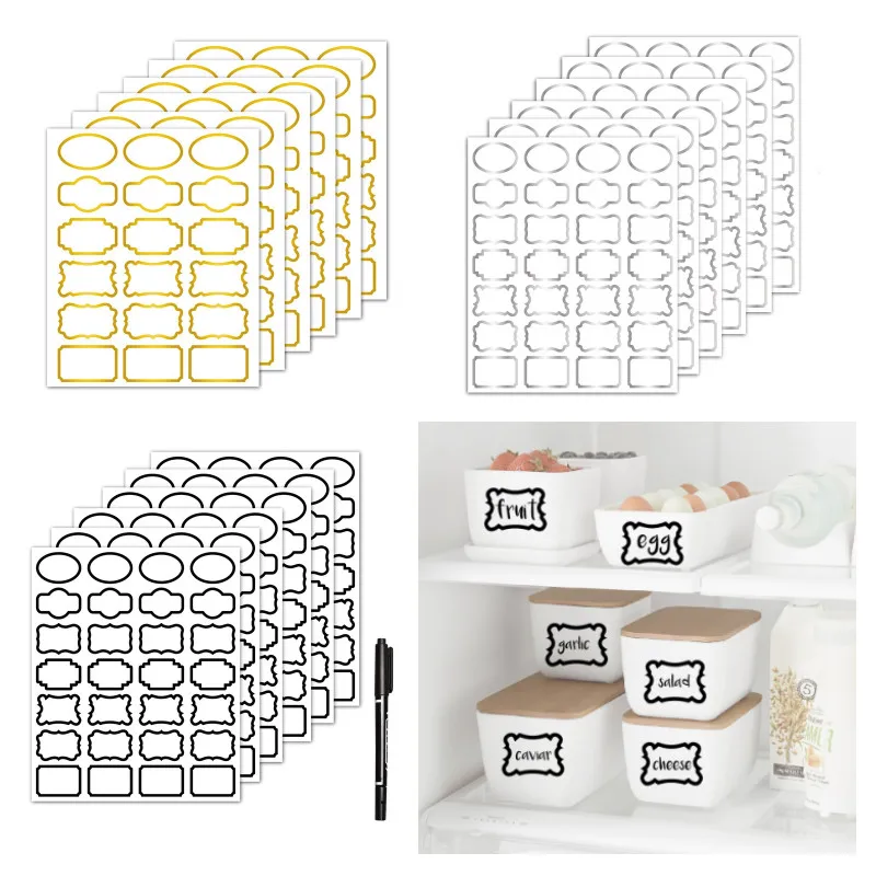 

PVC Handwritten Transparent Removable Waterproof Oil-proof Label Sticker Spice Bottle Seasoning Jar Self-adhesive Label Sticker