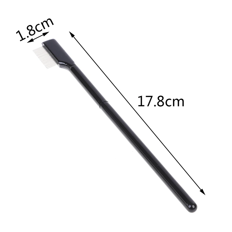 새로운 1개입 스틸 눈썹 속눈썹 빗 연장 브러쉬 금속 빗 메이크업 브러쉬 도구