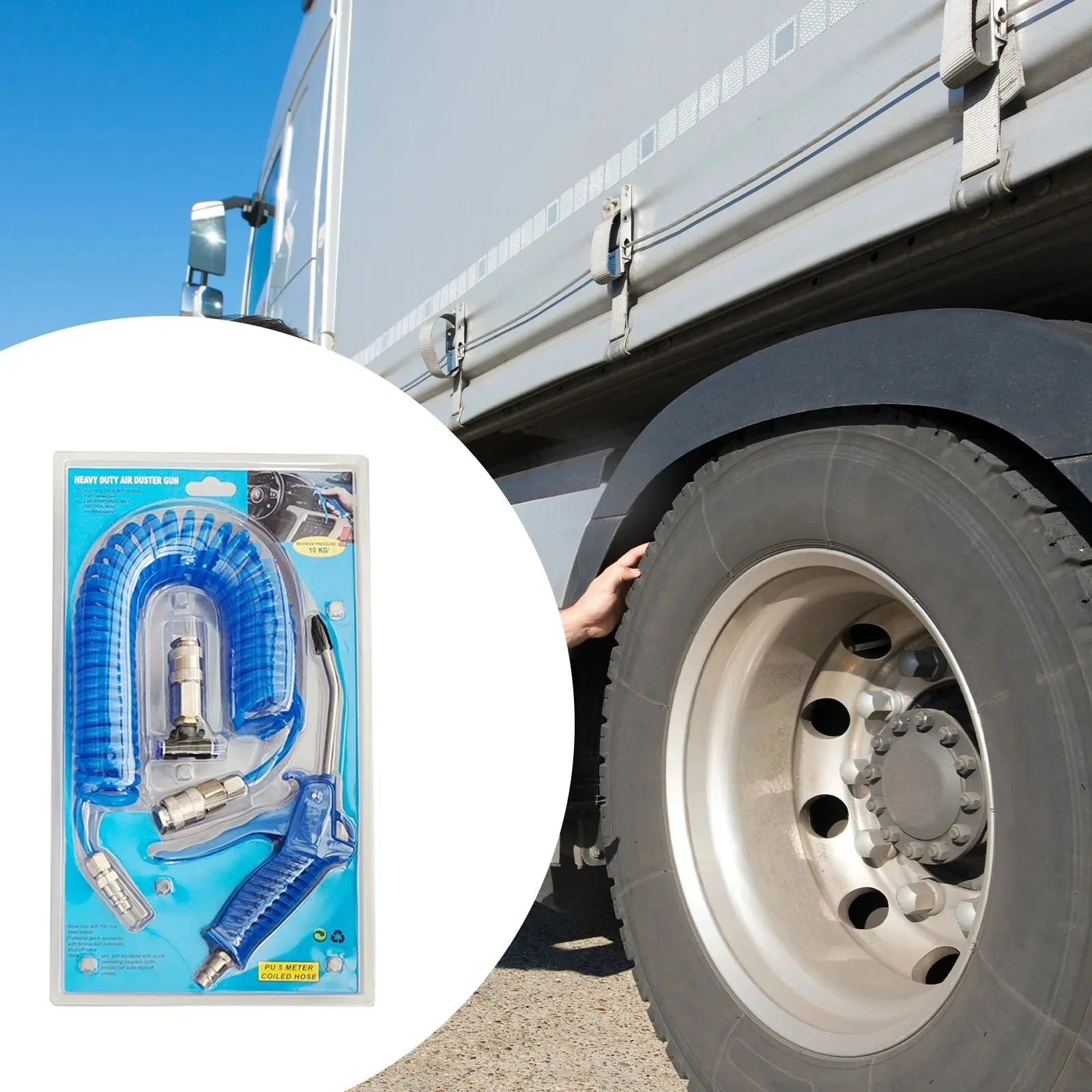 Enhanced Air Duster with Retractable Hose & Steel Nozzle for Industrial and Commercial Cleaning