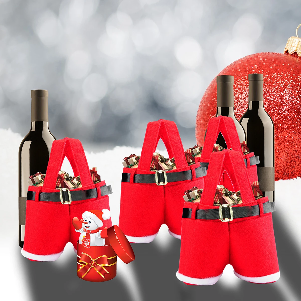 Festive Santa Shorts Holiday Gift Bag